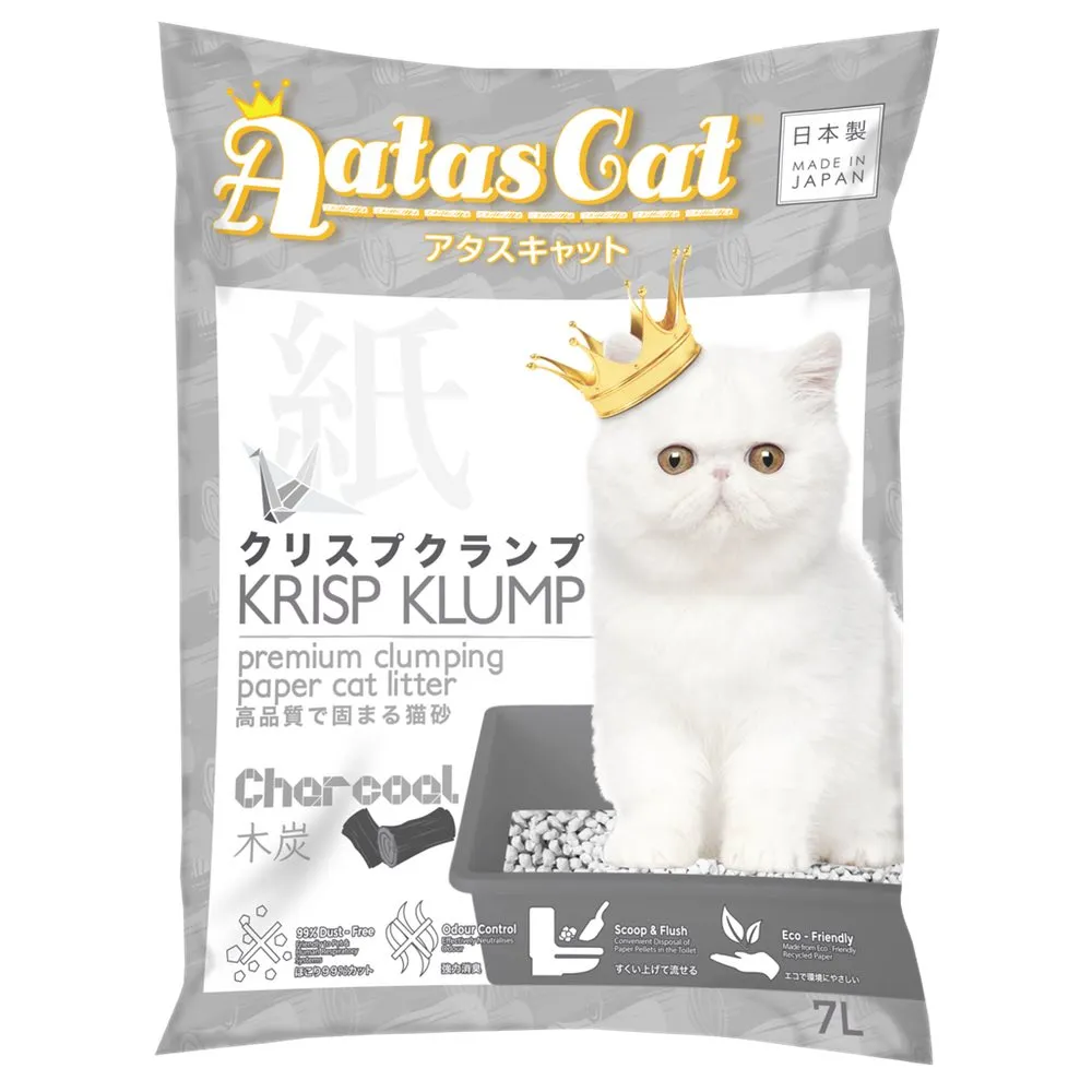 Aatas Cat Krisp Klump Paper Cat Litter Charcoal 7L