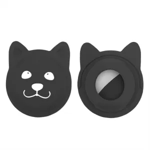 AirTags cute dog design TPU cover - Black