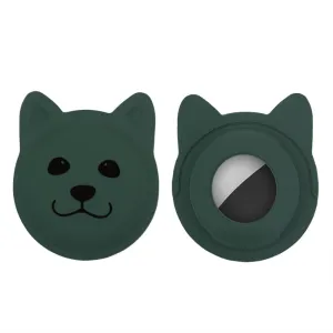 AirTags cute dog design TPU cover - Dark Green