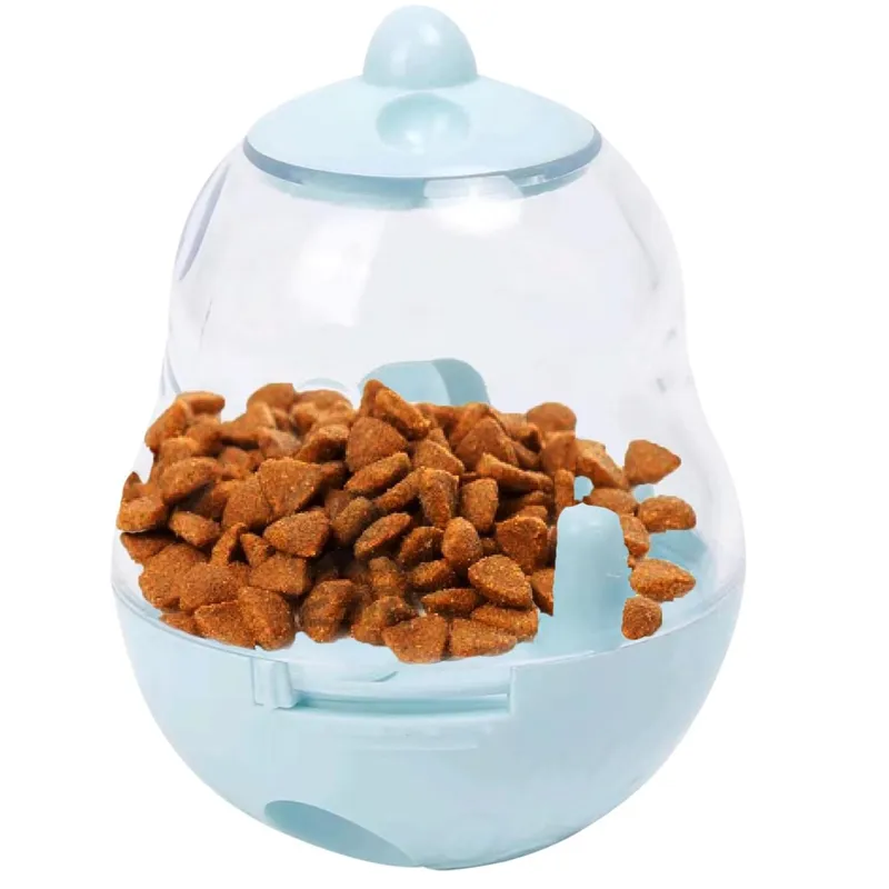 Anti-Choking Ball Feeding Bowl For Pets- Ba-661 Blue