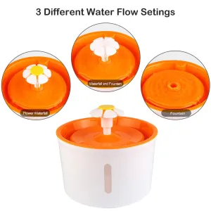 Beaconpet Water Fountain with Flower Mat, 1.6L