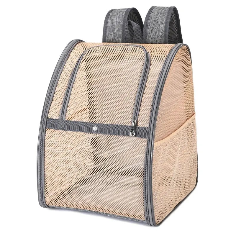 Breathable Mesh Pet Backpack for Small Dogs and Cats - Outdoor Travel Carrier