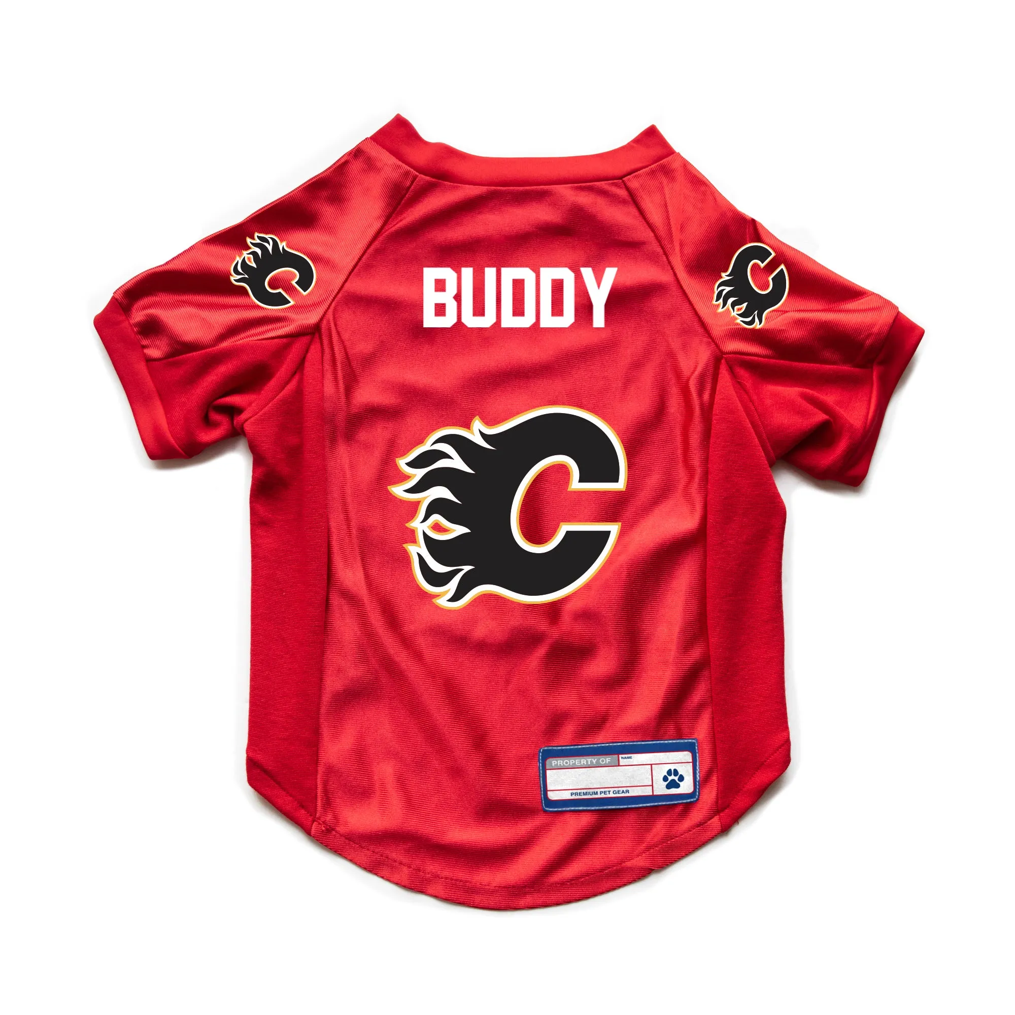 Calgary Flames Custom Pet Stretch Jersey