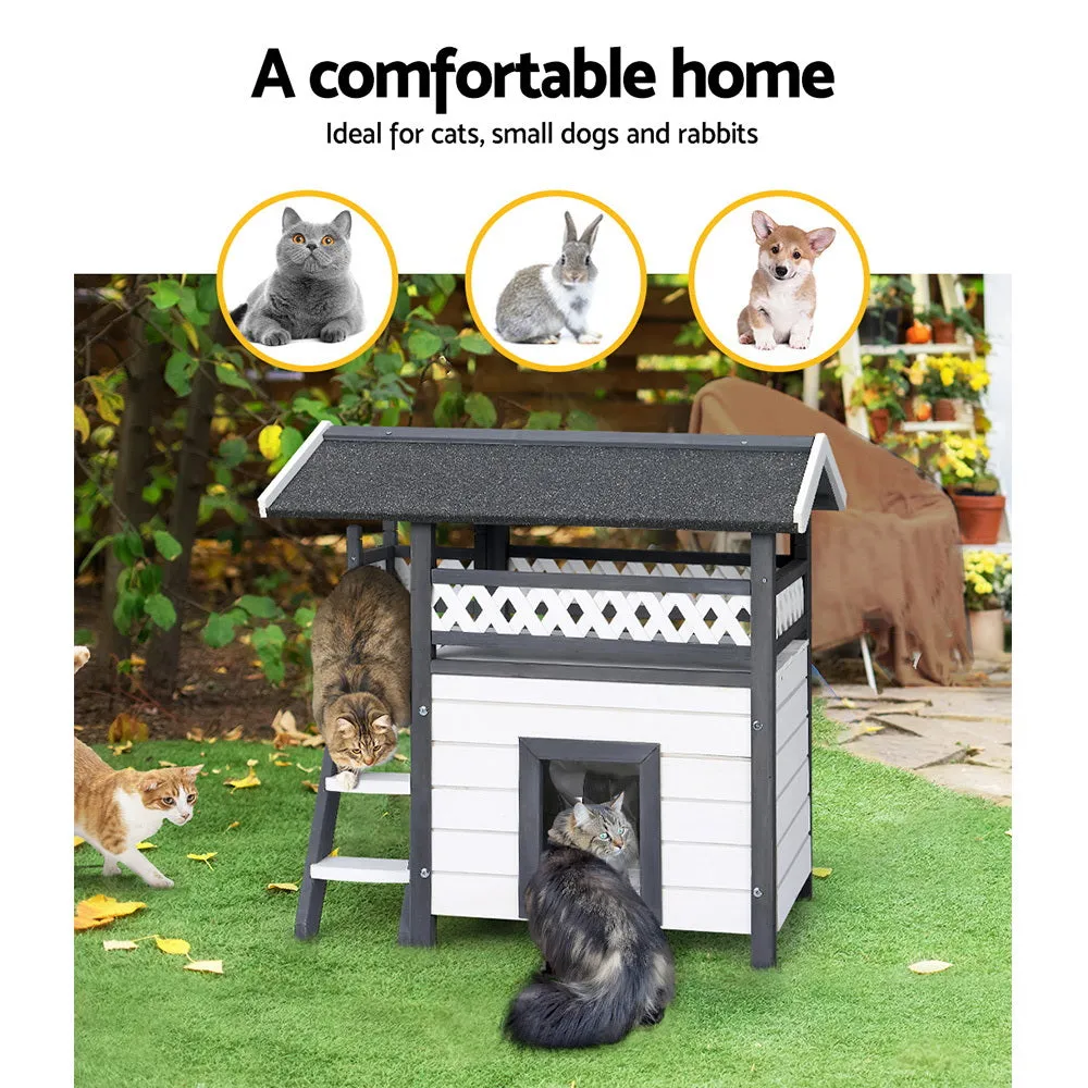 Cat House Shelter Outdoor Wooden Small Dog Pet Houses Kennel