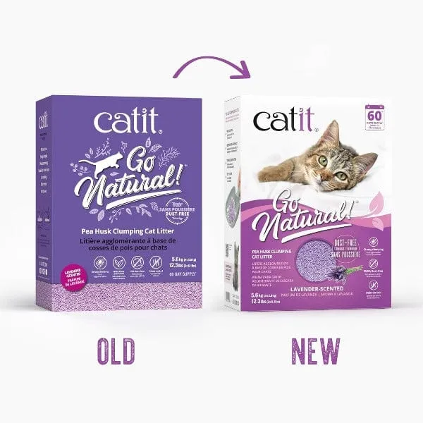 Catit Go Natural! Pea Husk Lavender-Scented Clumping Cat Litter