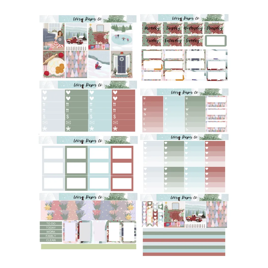 Christmas | Deluxe Kit (Glossy Planner Stickers)