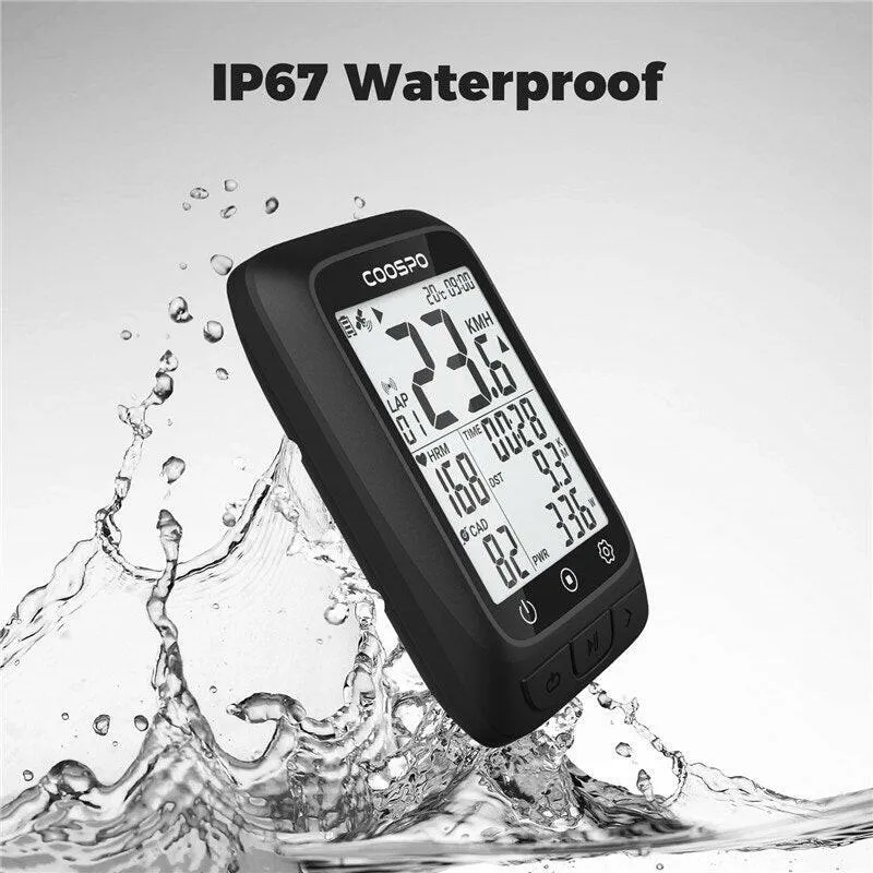 COOSPO BC107 Bike Computer GPS Wireless Bicycle Odometer Speedometer 2.4inch Bluetooth5.0 ANT Waterproof GPS BDS