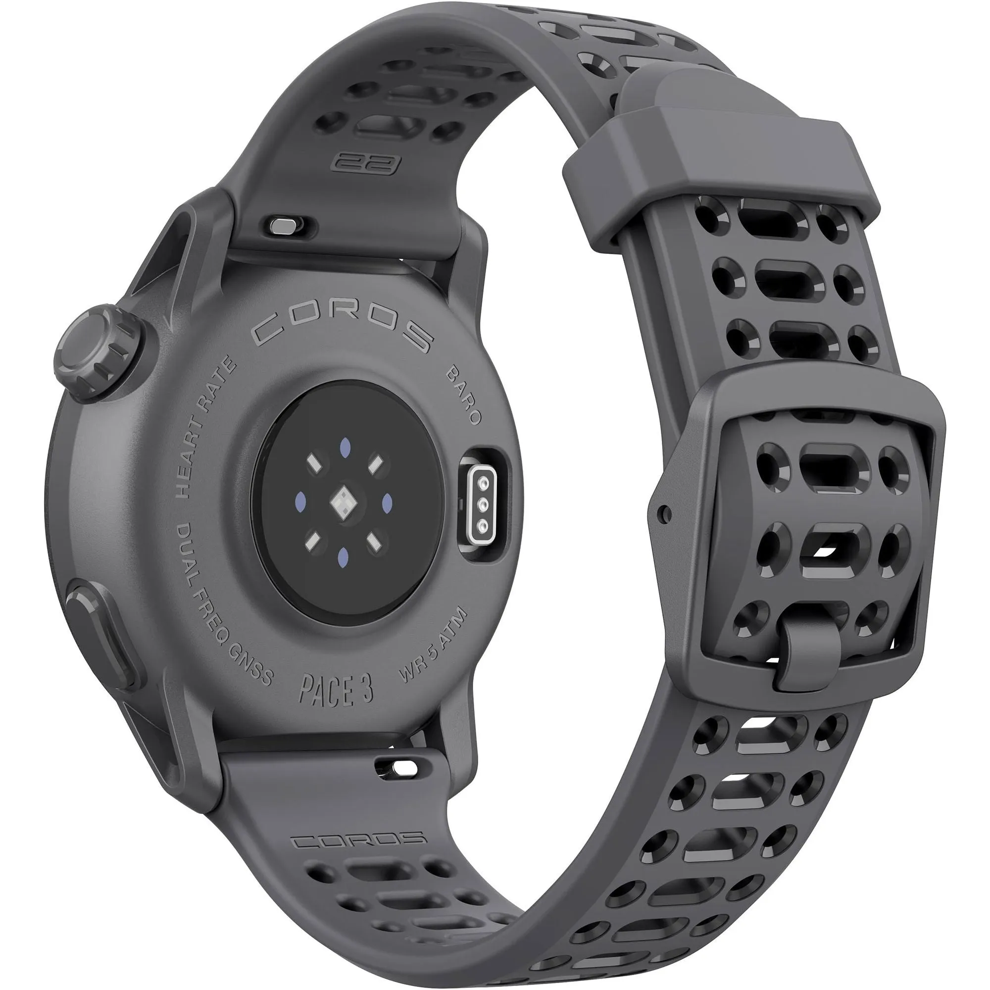 COROS PACE 3 Premium Silicone Strap GPS Watch - Black