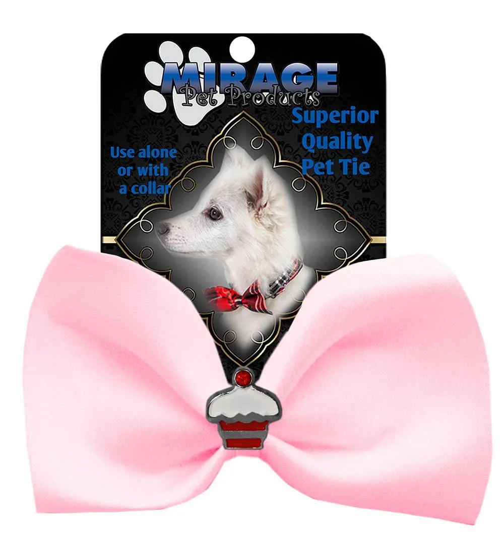 Cupcake Widget Pet Bowtie Light Pink