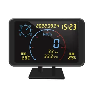 Digital GPS Speedometer Odometer  4.7 inch LCD Display HUD Display with Over Speeding Alarm  for All 5-24V Vehicle