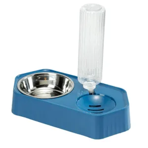 Emily Pets Automatic Water Dispenser Double Bowls for Dogs and Cats (Blue)