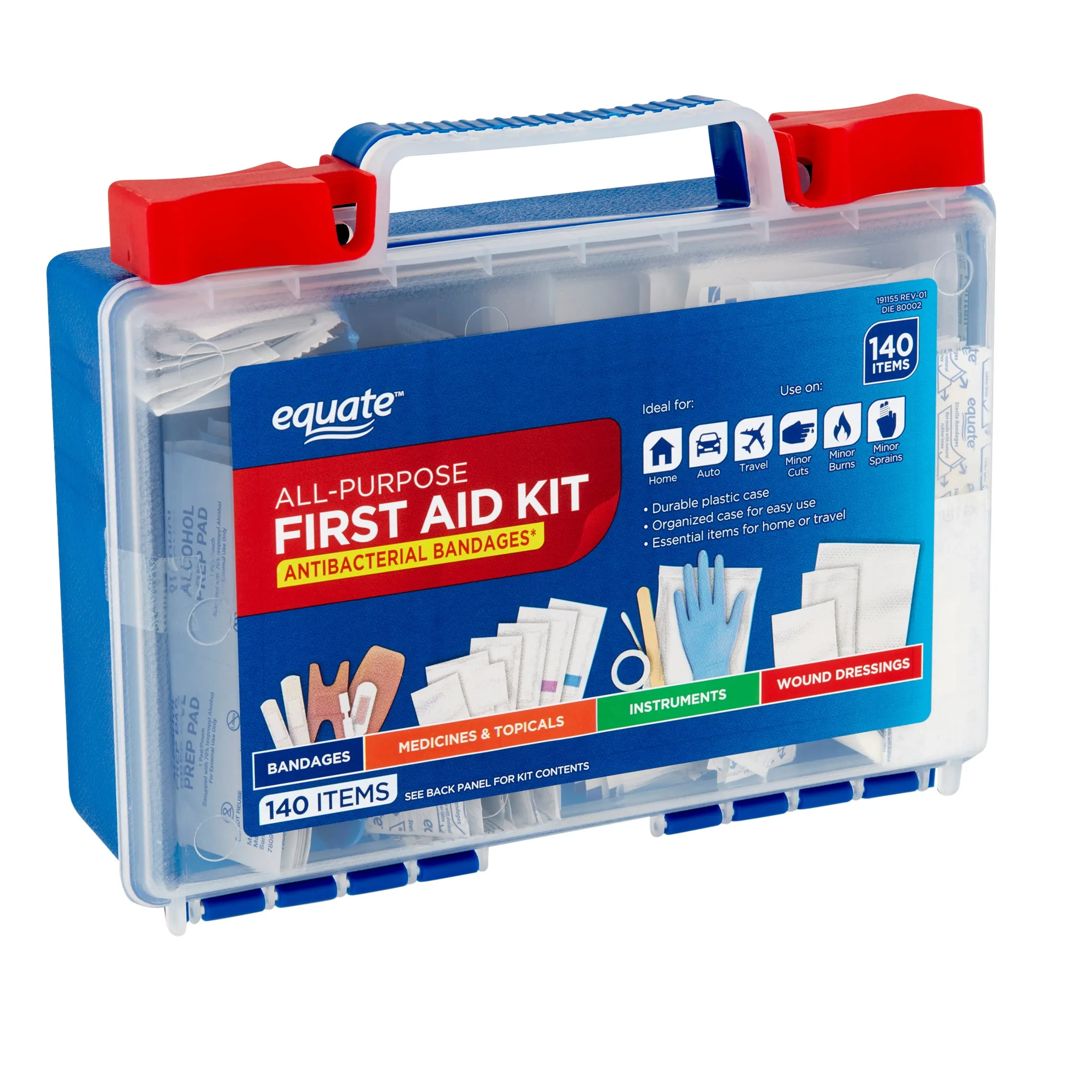 Equate 140pc All Purpose First Aid Kit