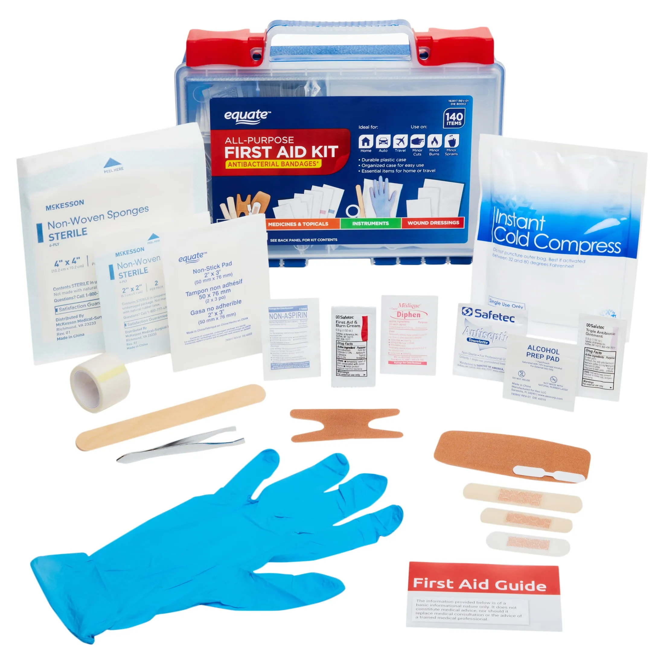 Equate 140pc All Purpose First Aid Kit