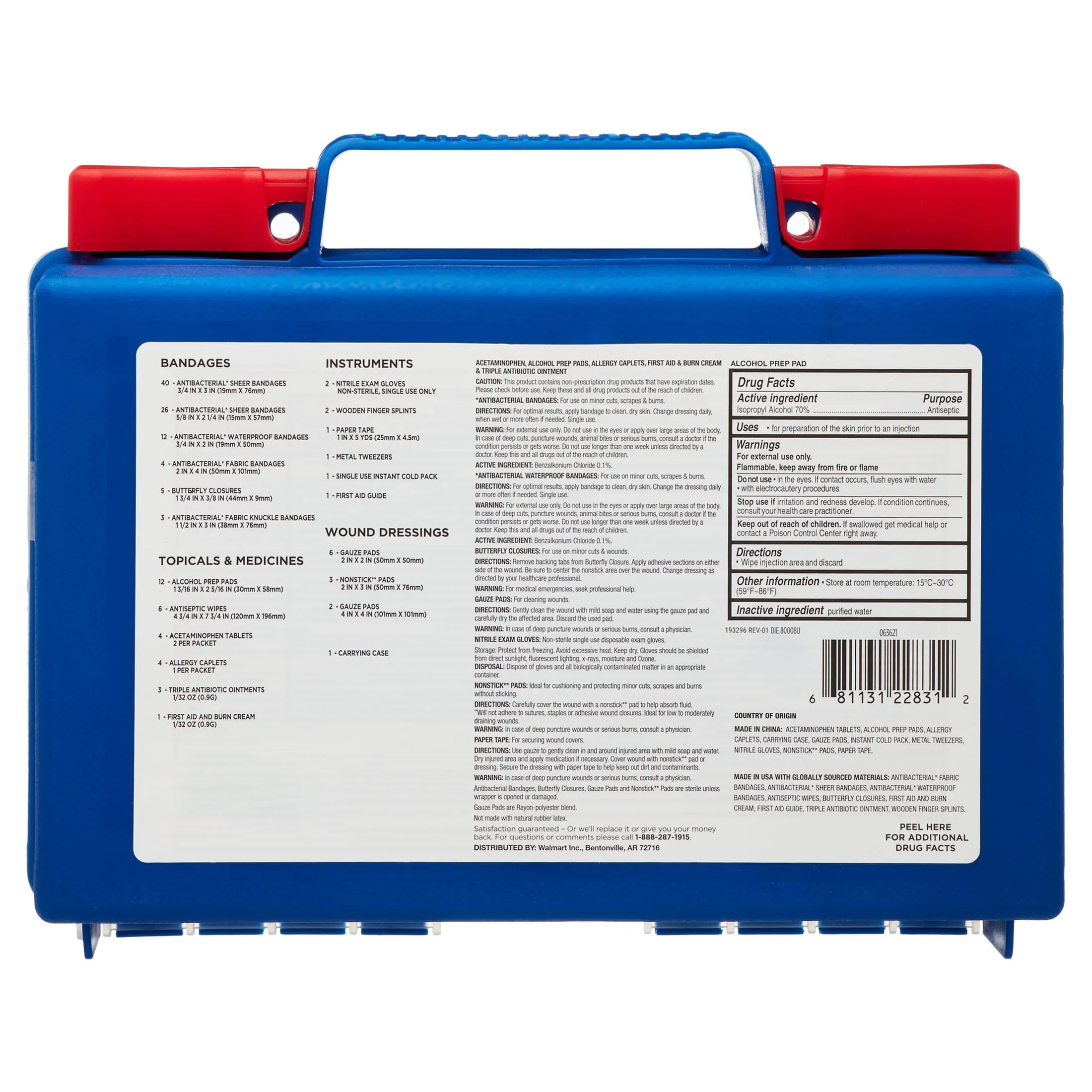 Equate 140pc All Purpose First Aid Kit