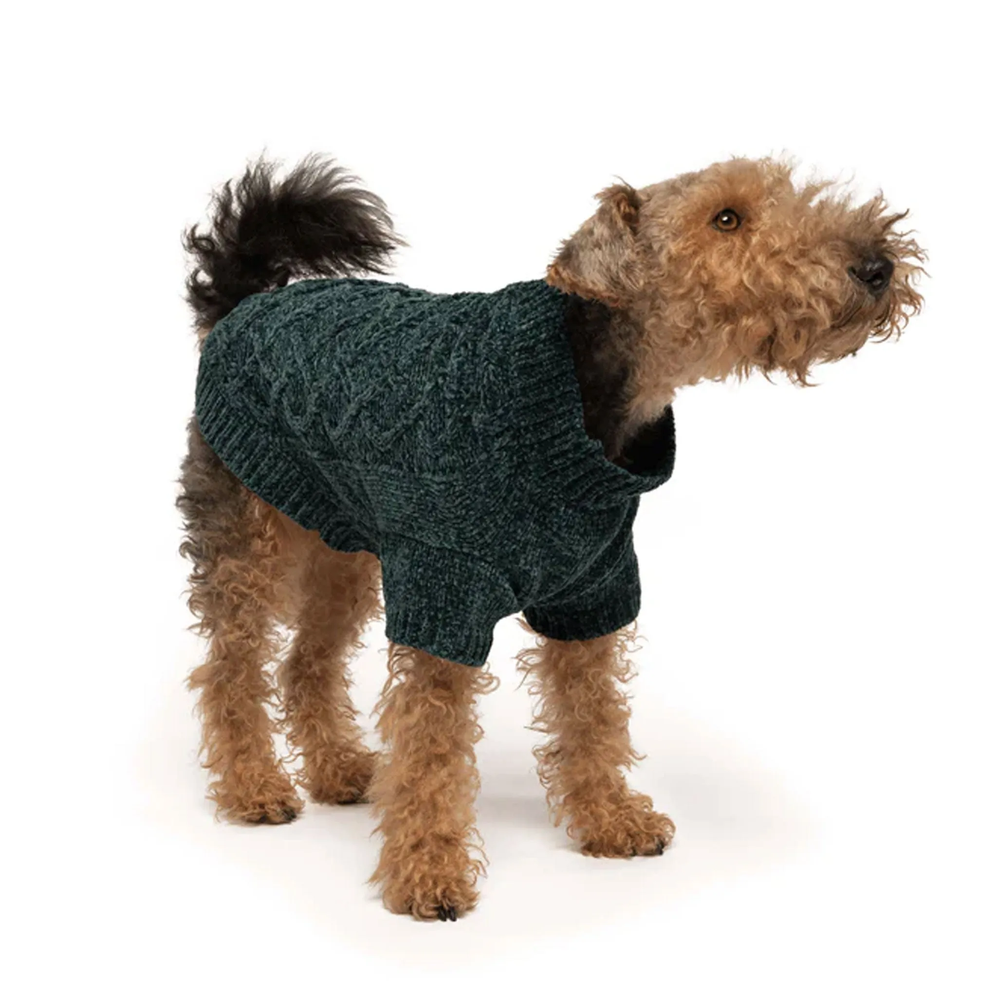 FabDog Chenille Sweater - Emerald