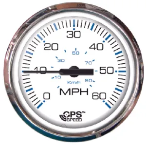 Faria Chesapeake S/S White GPS/Speedometer 4" 60mph 33839 | 24