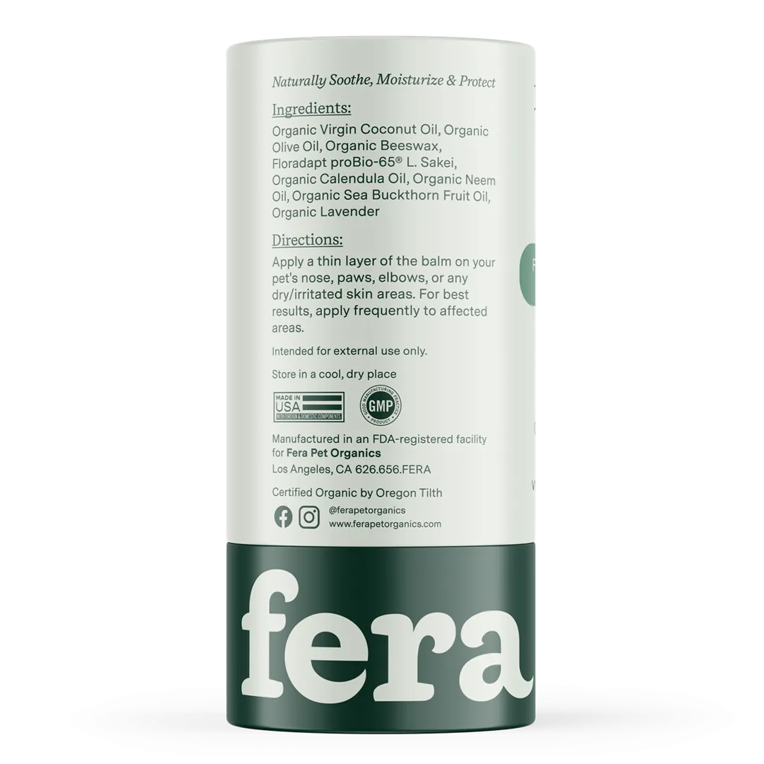 Fera Pet USDA Organic PawBiome® Pet Balm for Cats and Dogs