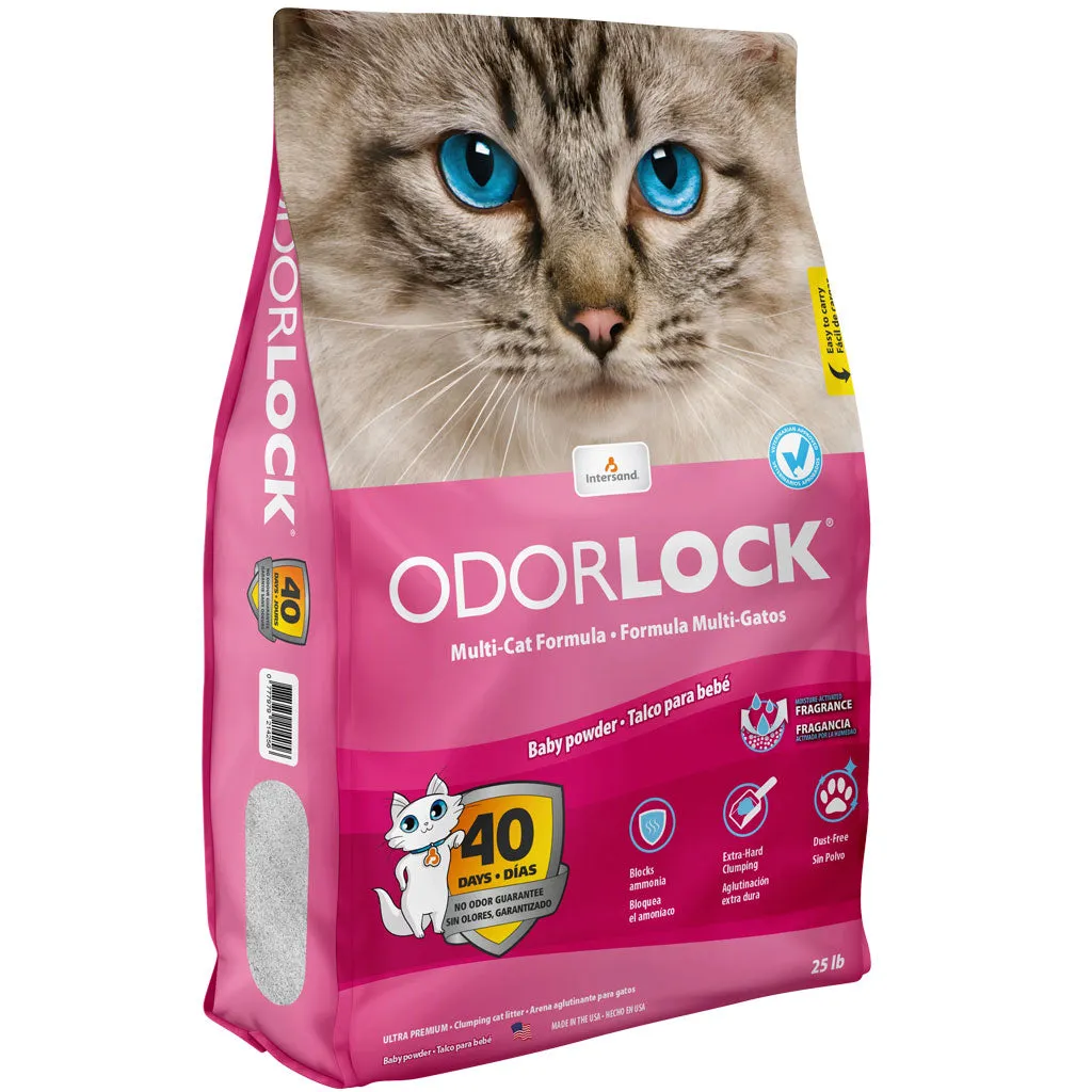 Fresh & Natural OdourLock Multi-Cat Formula Baby Powder Cat Litter