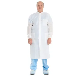 Halyard Basic Plus Lab Coat, White