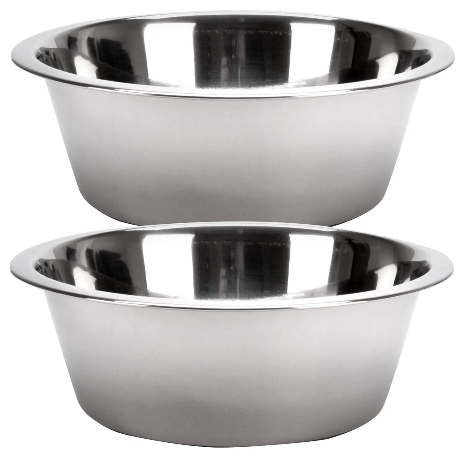 Jeffers Standard-Weight Stainless Steel Food & Water Pet Bowls