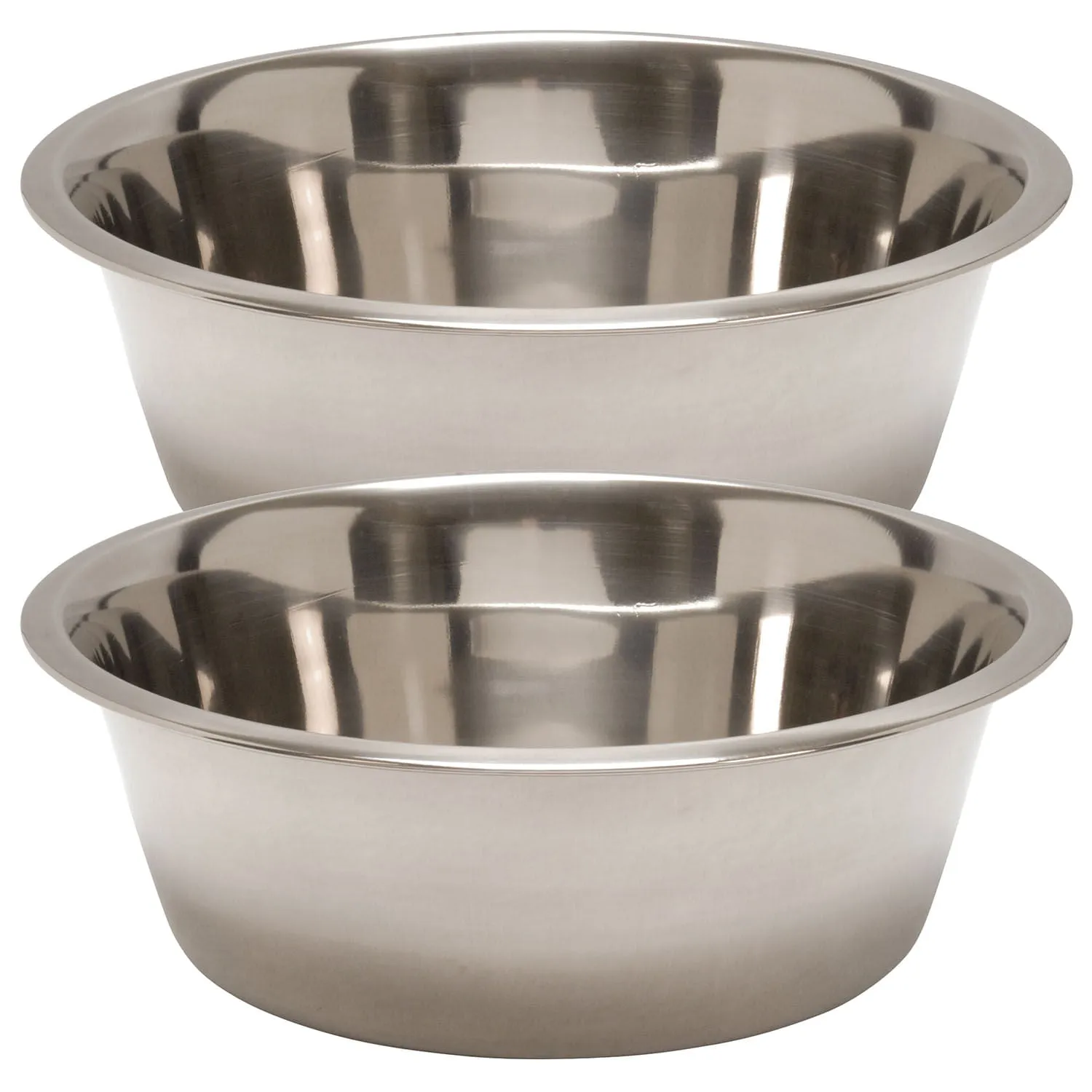 Jeffers Standard-Weight Stainless Steel Food & Water Pet Bowls