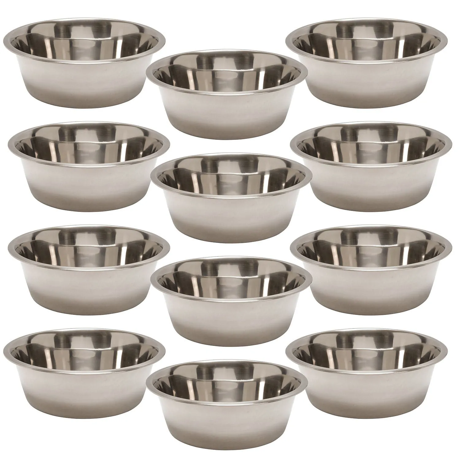 Jeffers Standard-Weight Stainless Steel Food & Water Pet Bowls