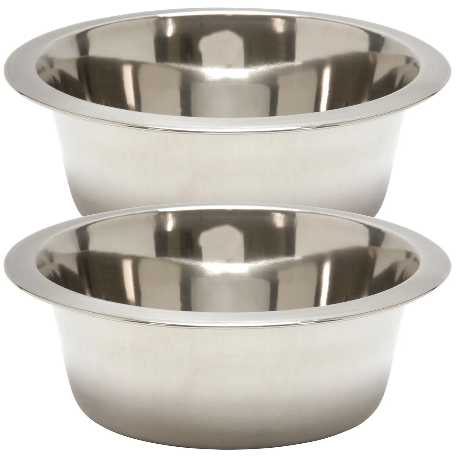 Jeffers Standard-Weight Stainless Steel Food & Water Pet Bowls