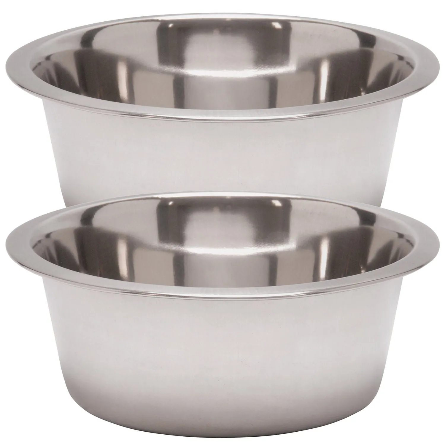 Jeffers Standard-Weight Stainless Steel Food & Water Pet Bowls