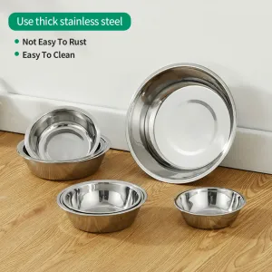 Large Capacity Dog Bowl Stainless Steel Pet Feeding Bowl Cat and Dog