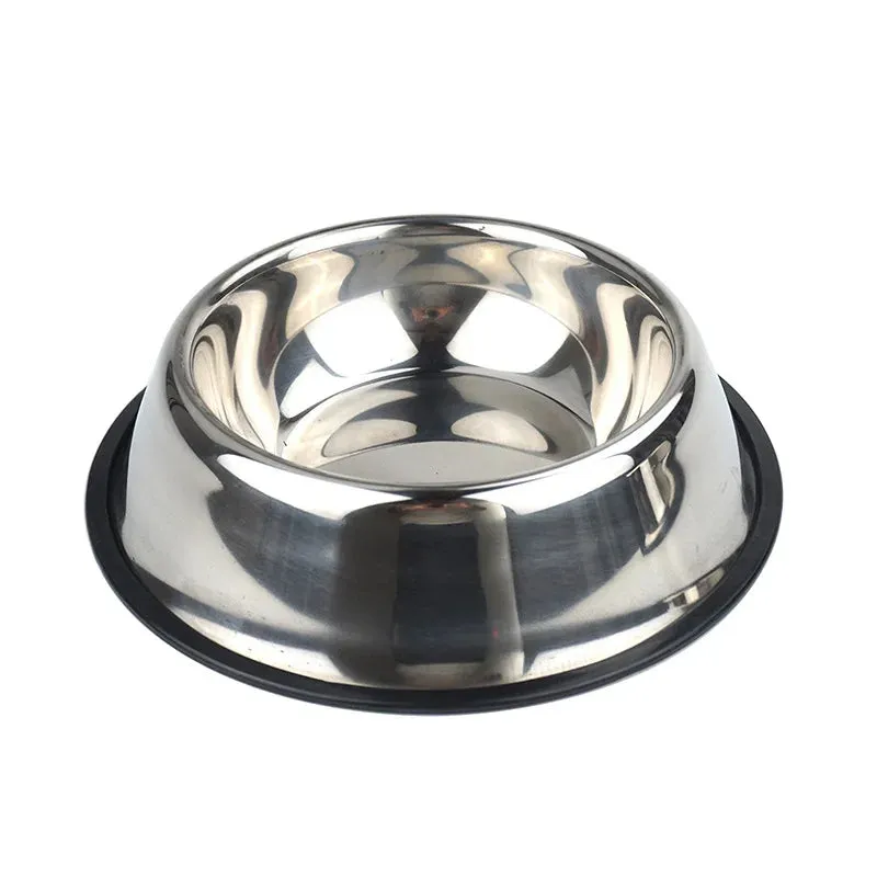 Multi-Colored, Stainless Steel Pet Bowls for Cats and Dogs