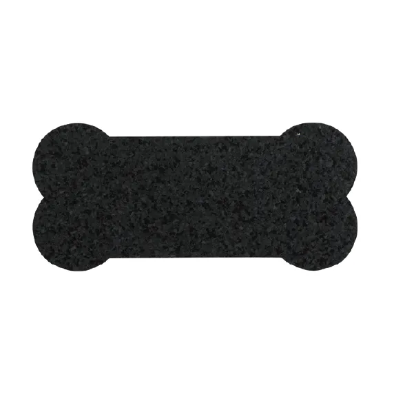 ORE Pet Skinny Bone Black Recycled Rubber Pet Placemat