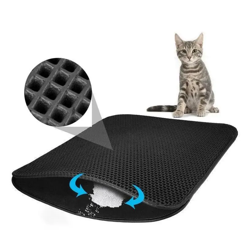 Pet Cat Litter Mat Waterproof EVA Double Laye