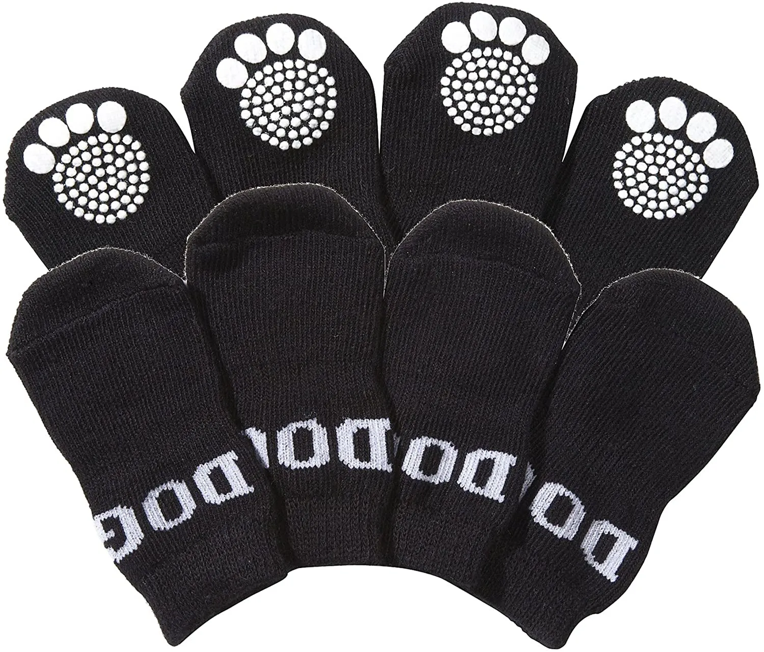 PET Life Fashion Designer Safety Comfortable Pet Dog Socks Shoes w/Rubberized Soles Grips