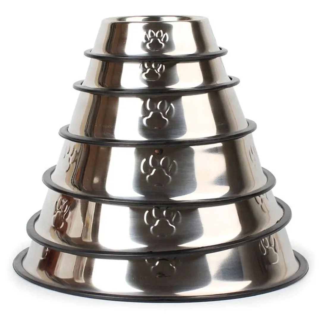 PetAffairs Stainless Steel Pet Bowl: Durable, Anti-Skid Feeder for Pet