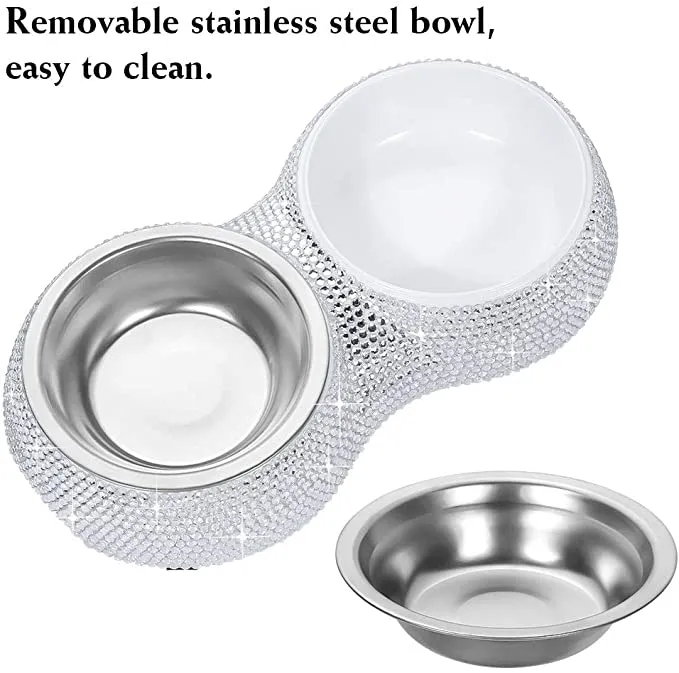 Rhinestones Pet bowl