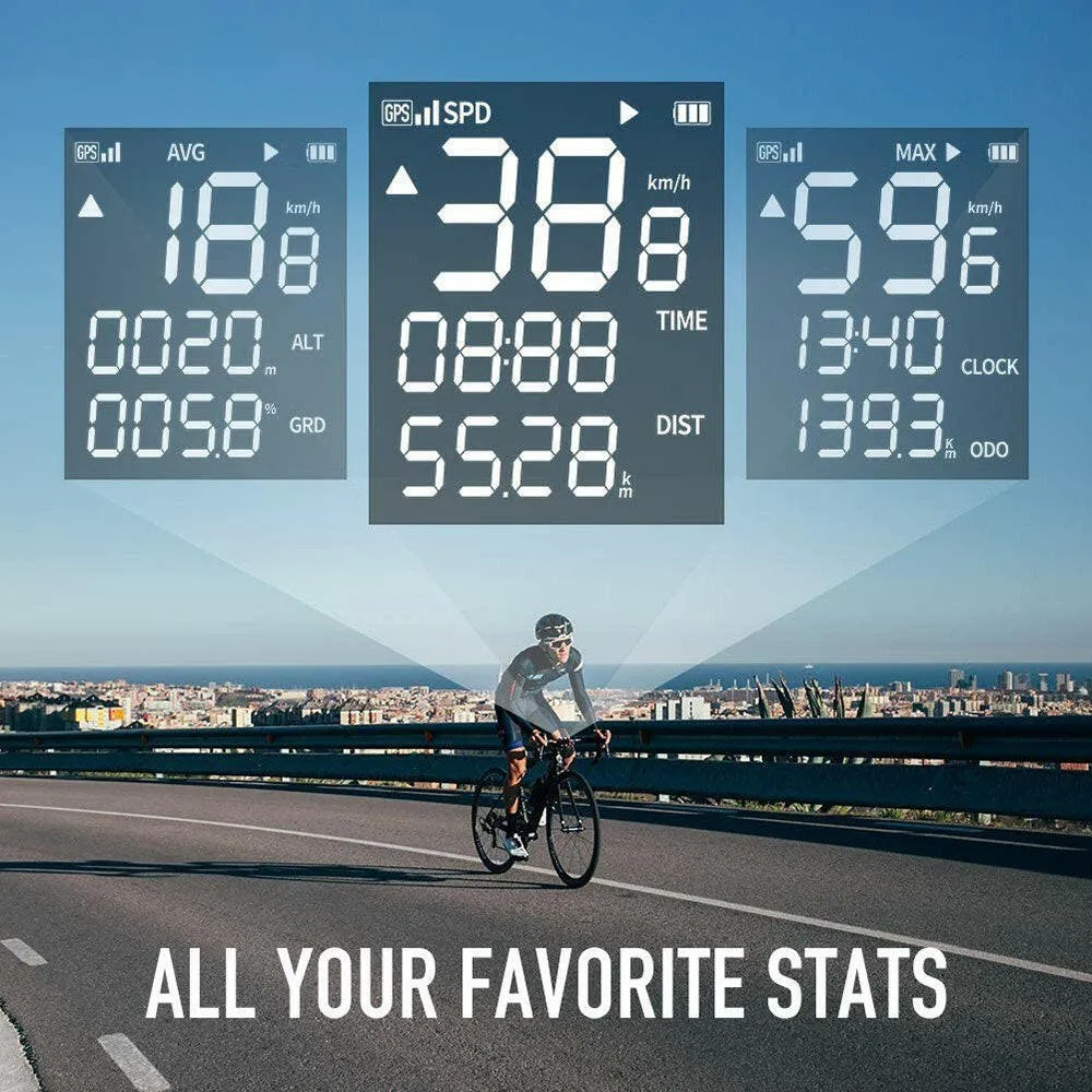 Smart GPS Cycling Computer BT ANT  Wireless Bike Computer Digital Speedometer IPX7 Accurate Bike Computer with Protective Cover