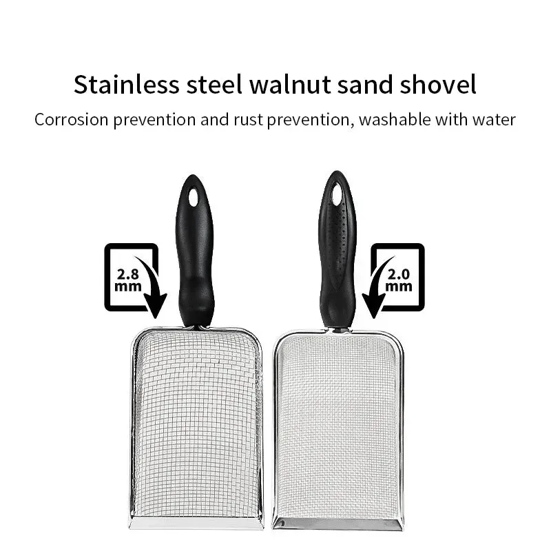 Stainless Steel Cat Litter Shovel with Fine Mesh Sifter