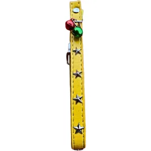 Star Cat Collar - Yellow Adjustable Comfortable Durable Pet Accessory