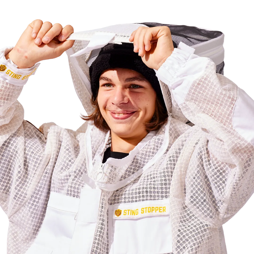 Sting Stopper Professional Ventilated Beekeeping Jacket - Beekeeper White