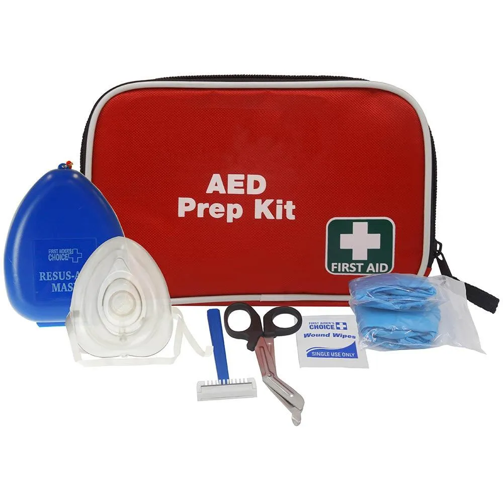 Trafalgar AED Prep First Aid Kit includes CPR Mask & Surgical Razor