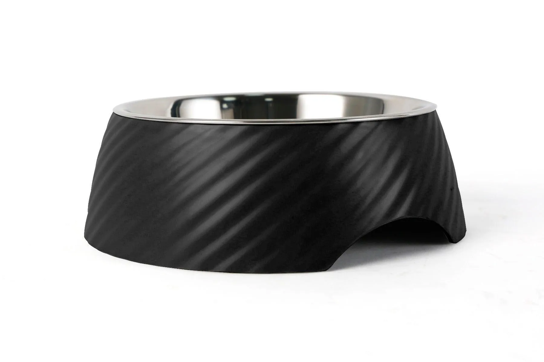 Twill Round Cat Dog Bowl - Black S/L