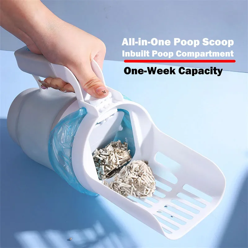 Upgraded Wide Cat Litter Scoop with Refill Bags