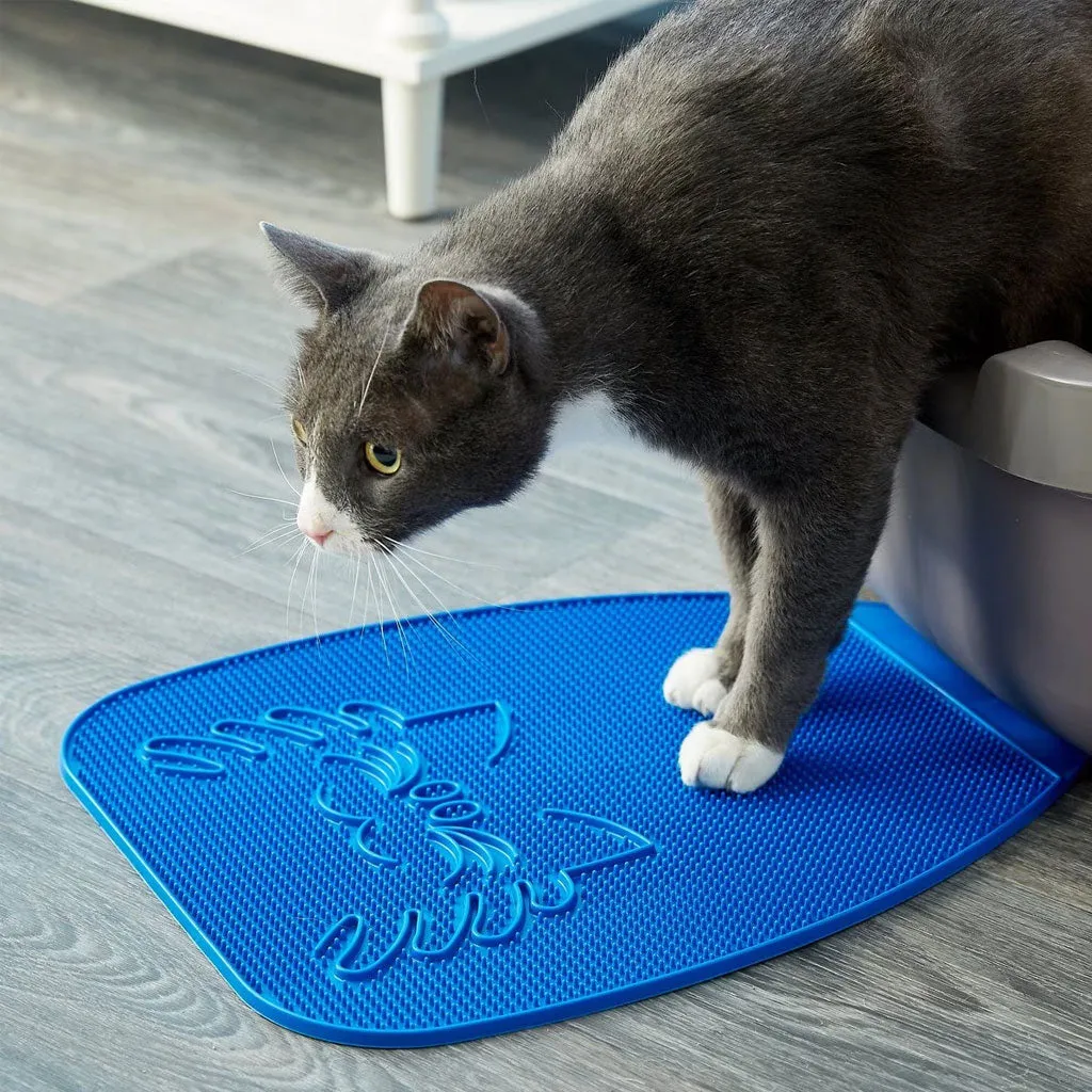 Van Ness Track-Less Litter Mat, Blue