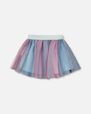 Vertical Striped Tulle Skirt