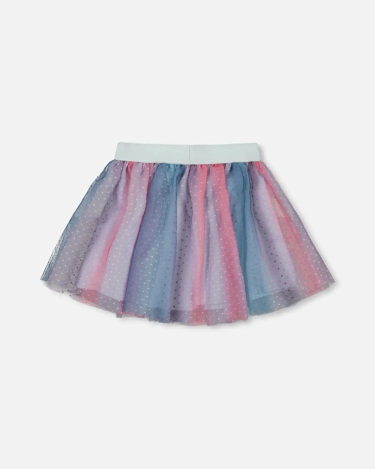 Vertical Striped Tulle Skirt