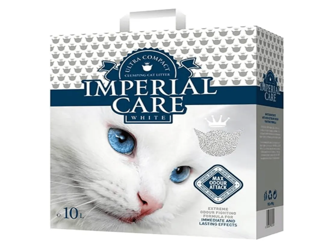 WHITE premium clumping cat litter-ultra compact granulation-with MAX ODOUR ATTACK JASMINE AROMA 10L