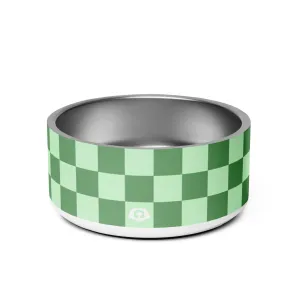 WUFORIA Checker Green Mint 32oz Dog Bowl