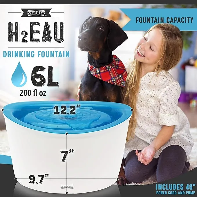 Zeus H2EAU Drinking Fountain for Dogs and Cats